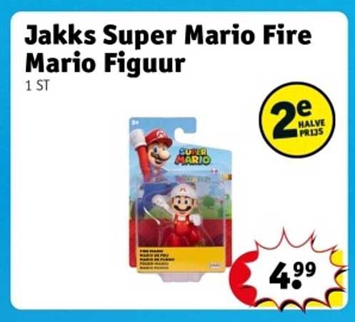 Jakks Super Mario Fire Mario Figuur