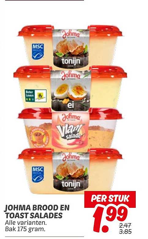 JOHMA BROOD EN TOAST SALADES