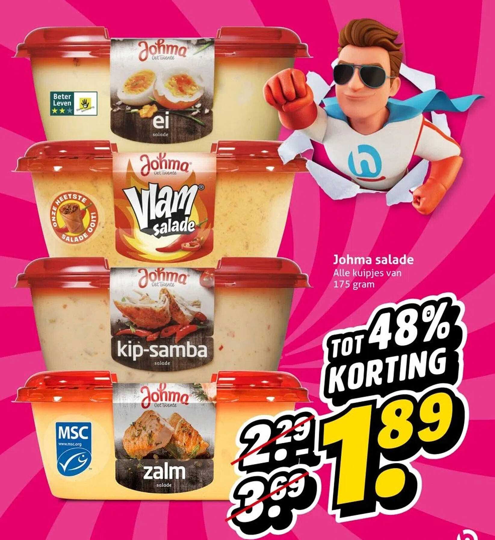 Johma salade - Alle kuipjes van 175 gram