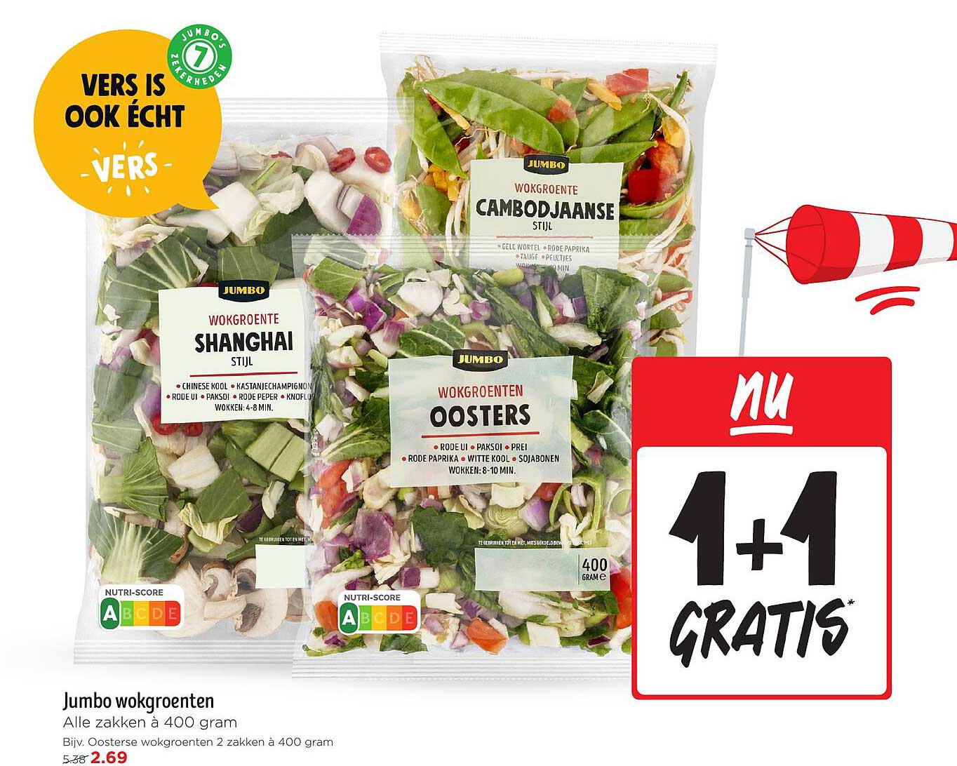 Jumbo wokgroenten 1+1 GRATIS