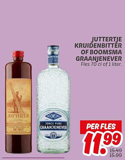 Jutertje Kruidenbitter of Boomsma Graanjenever