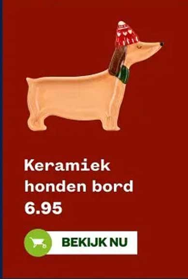 Keramiek honden bord