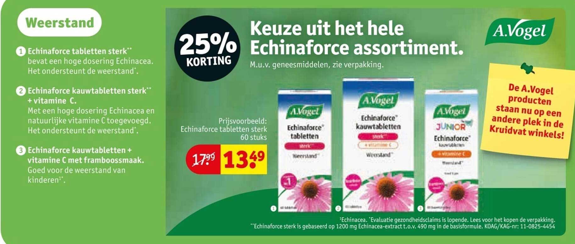 Keuze uit het hele Echinaforce assortiment.