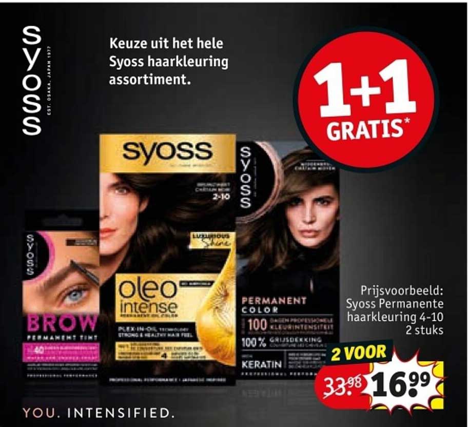 Keuze uit het hele Syoss haarkleuringsassortiment.