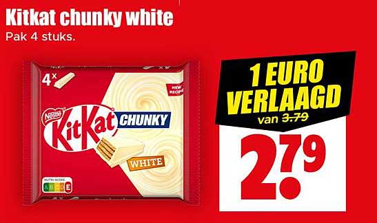 Kitkat chunky white Pak 4 stuks.