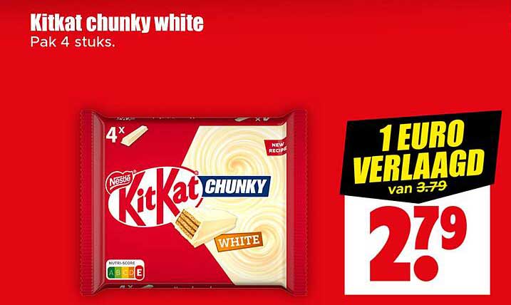 Kitkat chunky white Pak 4 stuks.