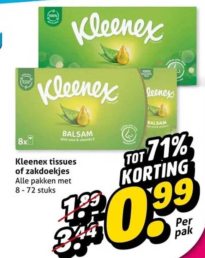 Kleenex tissues of zakdoekjes