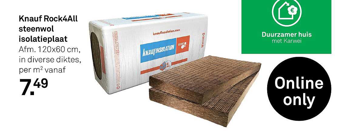 Knauf Rock4All steenwol isolatieplaat