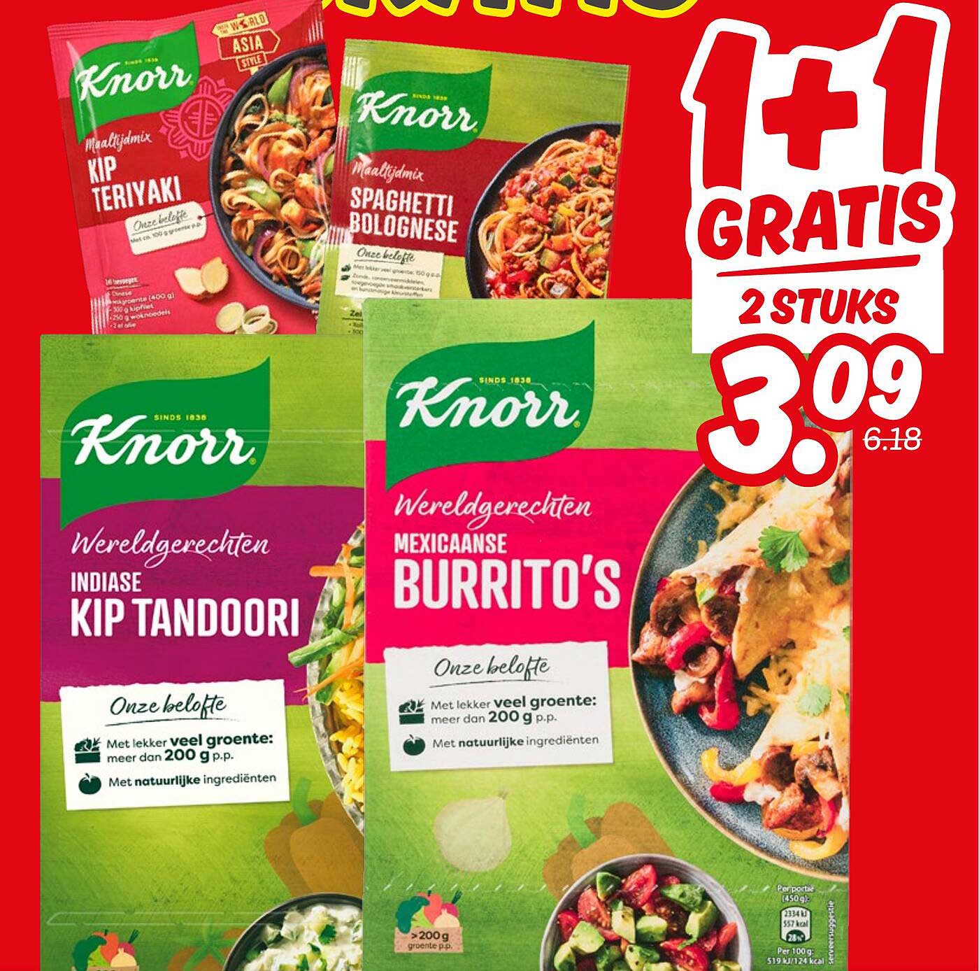 Knorr Wereldgerechten 1+1 Gratis