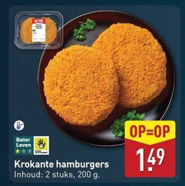Krokante hamburgers