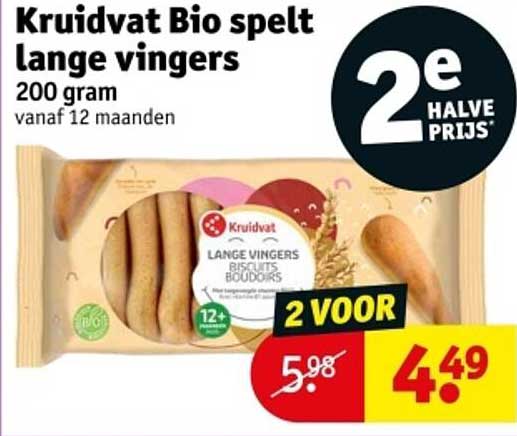 Kruidvat Bio spelt lange vingers 200 gram