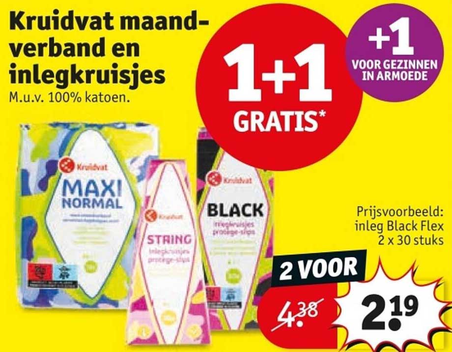 Kruidvat maandverband en inlegkruisjes