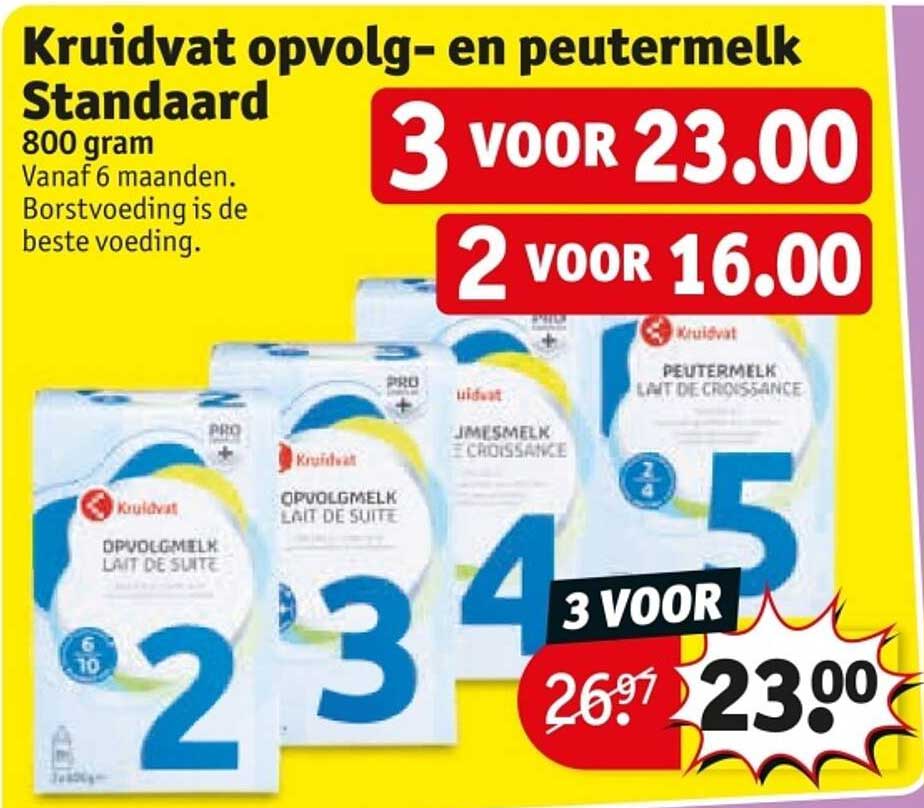 Kruidvat opvolg- en peutermelk Standaard 800 gram
