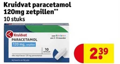 Kruidvat paracetamol 120mg zetpillen**