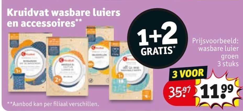 Kruidvat wasbare luiers en accessoires