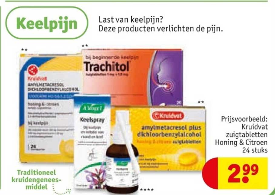 Kruidvat zuigtabletten Honing & Citroen 24 stuks