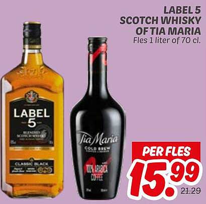 LABEL 5 SCOTCH WHISKY OF TIA MARIA