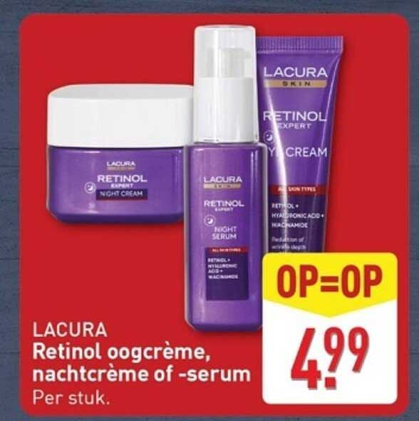 LACURA Retinol oogcrème, nachtcrème of -serum
