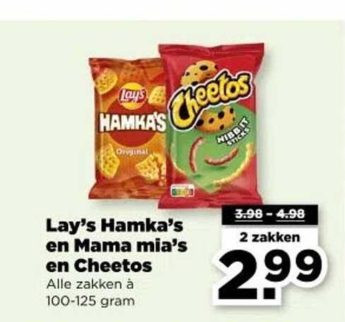 Lay's Hamka’s en Mama mia’s en Cheetos
