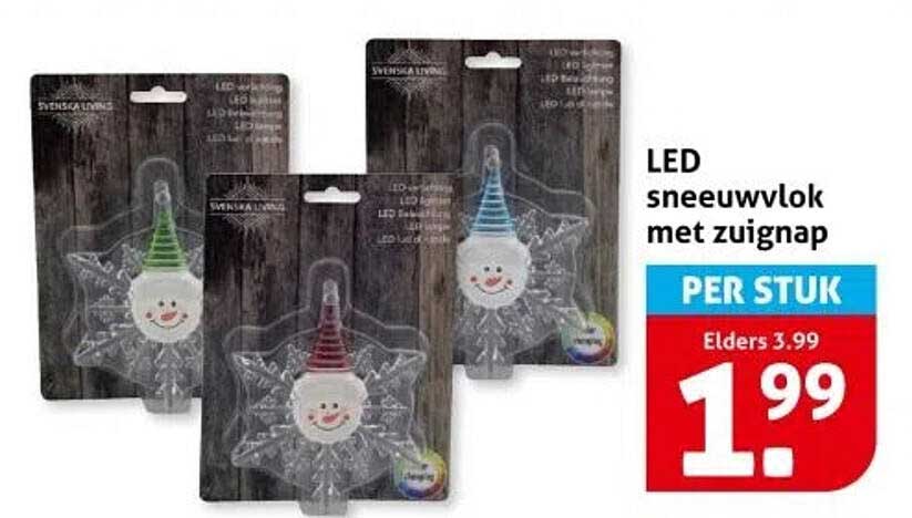 LED sneeuwvlok met zuignap