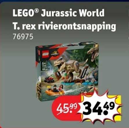 LEGO® Jurassic World T. rex rivierontsnapping 76975