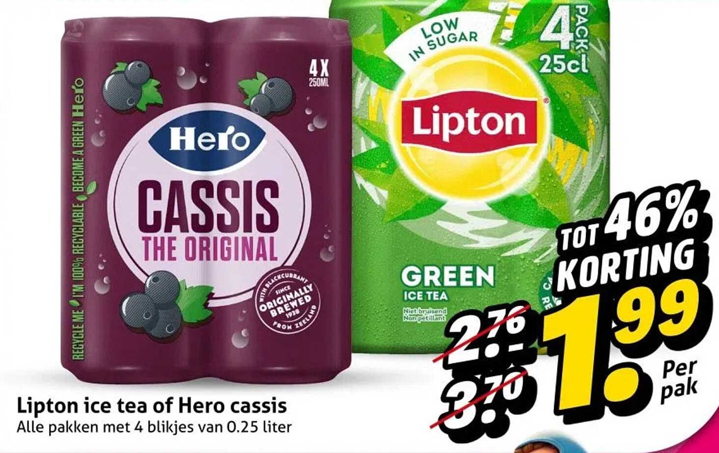 Lipton ice tea of Hero cassis