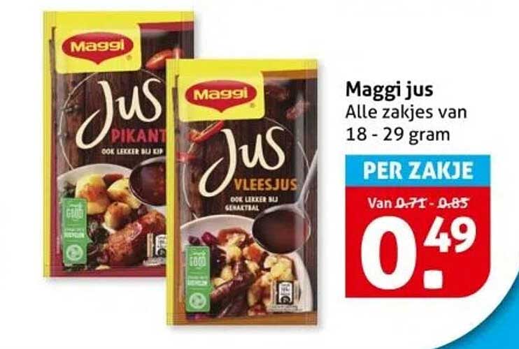 Maggi jus - Alle zakjes van 18 - 29 gram