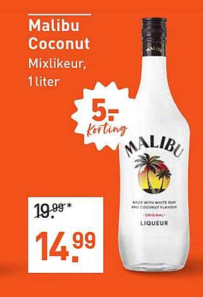 Malibu Coconut Mixlikeur, 1 liter