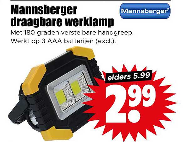 Mannsberger draagbare werklamp
