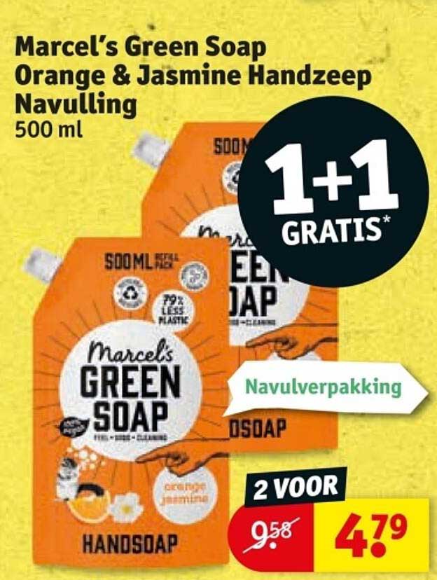Marcel’s Green Soap Orange & Jasmine Handzeep Navulling 500 ml