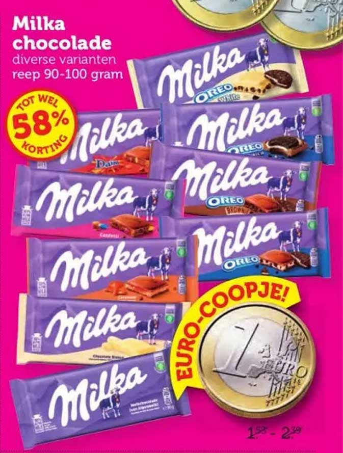 Milka chocolade diverse varianten reep 90-100 gram