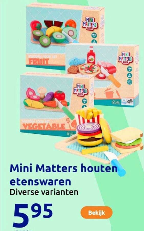 Mini Matters houten etenswaren