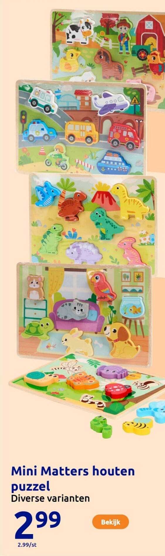 Mini Matters houten puzzel