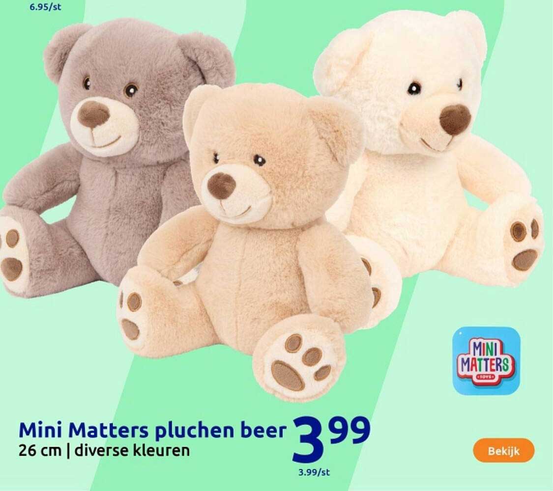 Mini Matters pluchen beer
