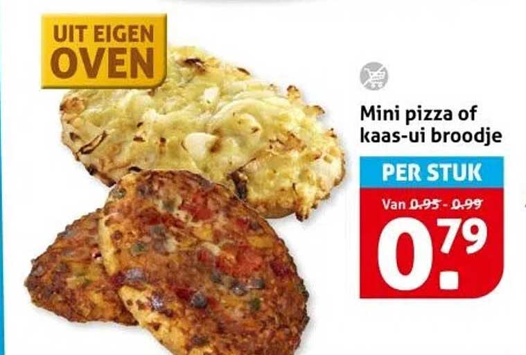Mini pizza of kaas-ui broodje