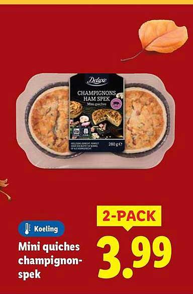 Mini quiches champignon-spek