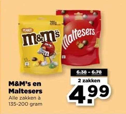 M&M’s en Maltesers