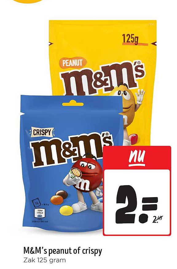 M&M’s peanut of crispy