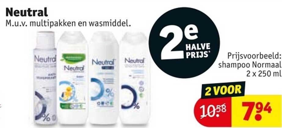Neutral M.u.v. multipakken en wasmiddel.