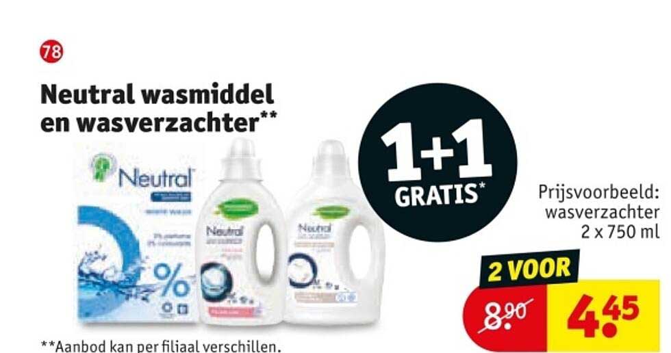 Neutral wasmiddel en wasverzachter**