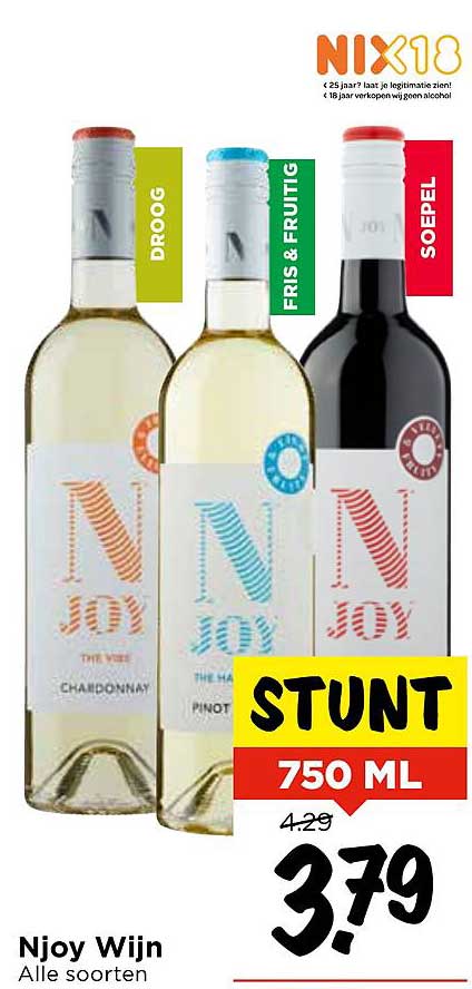 Njoy Wijn 750 ML - Alle soorten