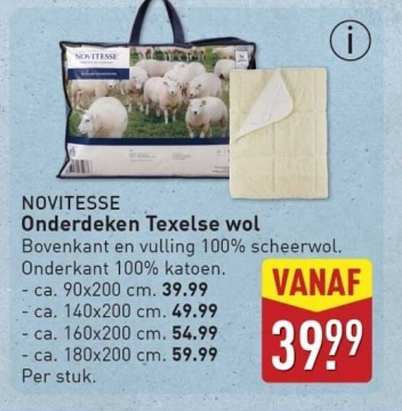 NOVITESSE Onderdeken Texelse wol