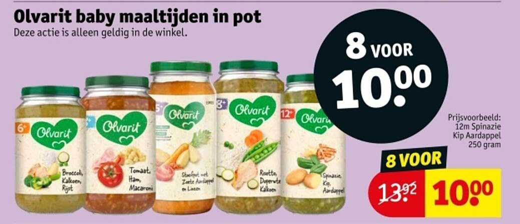 Olvarit baby maaltijden in pot