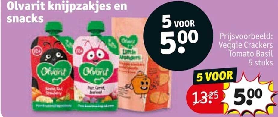 Olvarit knijpzakjes en snacks