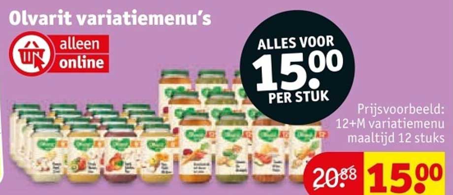 Olvarit variatiemenu’s