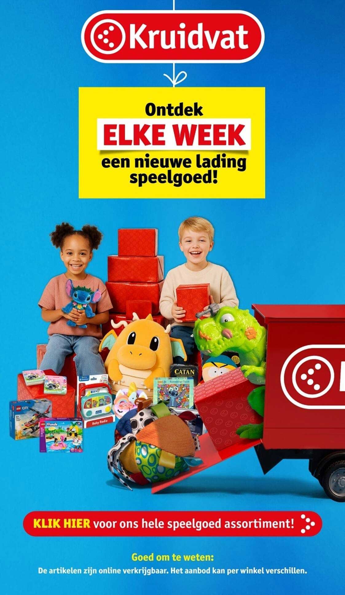 Ontdek ELKE WEEK een nieuwe lading speelgoed!