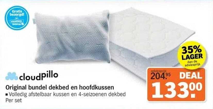 Original bundel dekbed en hoofdkussen