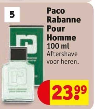 Paco Rabanne Pour Homme 100 ml Aftershave voor heren.