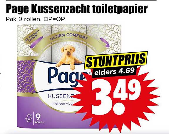 Page Kussen zacht toiletpapier