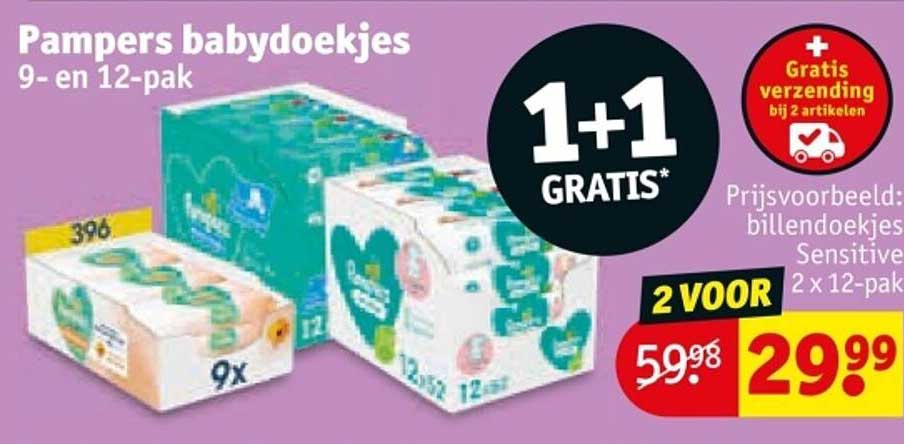 Pampers babdoekjes 9- en 12-pak
